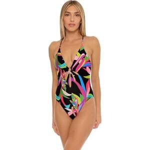 NWT New Trina Turk Womens Size 6 Birds of Paradise Floral One Piece Swimsuit